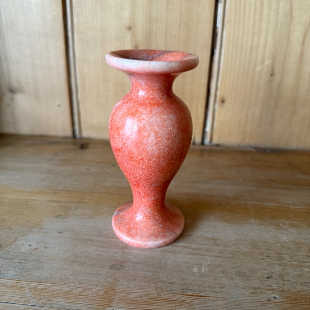 Vintage Elegant pink marble bud vase